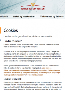 Læs Erhvervsstyrelsens egen information om cookies
